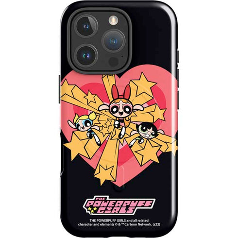 Cartoon Network Powerpuff Girls Gold Stars iPhone 16 Pro Magsafe Impact Case
